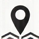 Abstract map pin icon