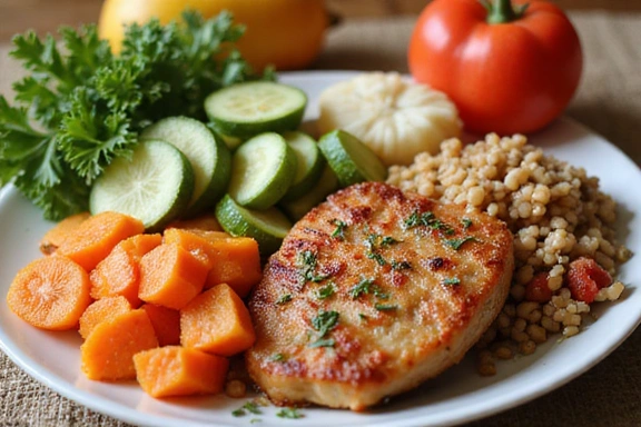 Person enjoying a healthy meal